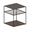 Slim Irony Triplet Beistelltisch 40x40cm mit Metallgitter