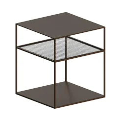 Slim Irony Triplet Beistelltisch 40x40cm mit Metallgitter