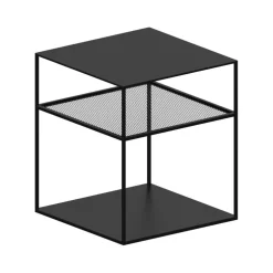 Slim Irony Triplet Beistelltisch 40x40cm mit Metallgitter