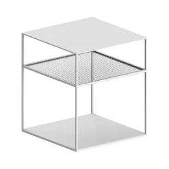 Slim Irony Triplet Beistelltisch 40x40cm mit Metallgitter