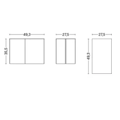Slit Beistelltisch länglich