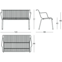 South Gartenbank 120cm