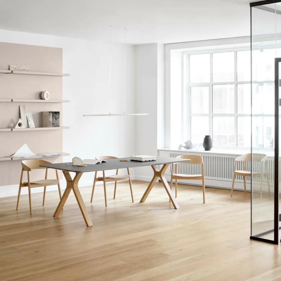 Space Esstisch ausziehbar Beine Massivholz 220x95cm