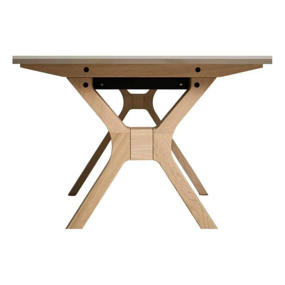 Space Esstisch ausziehbar Beine Massivholz 220x95cm