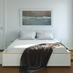 Spaze Doppelbett mit hohem Kopfteil 160x200cm