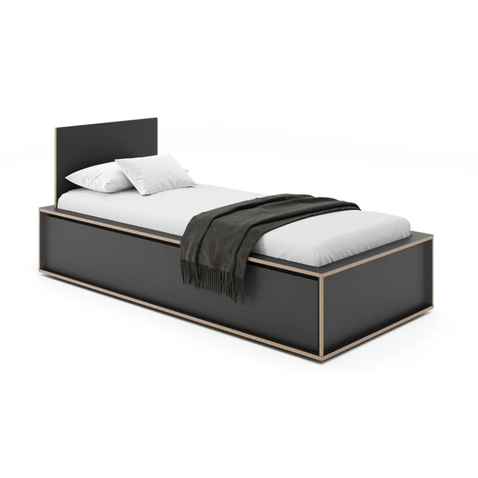 Spaze Einzelbett mit hohem Kopfteil 100x200cm