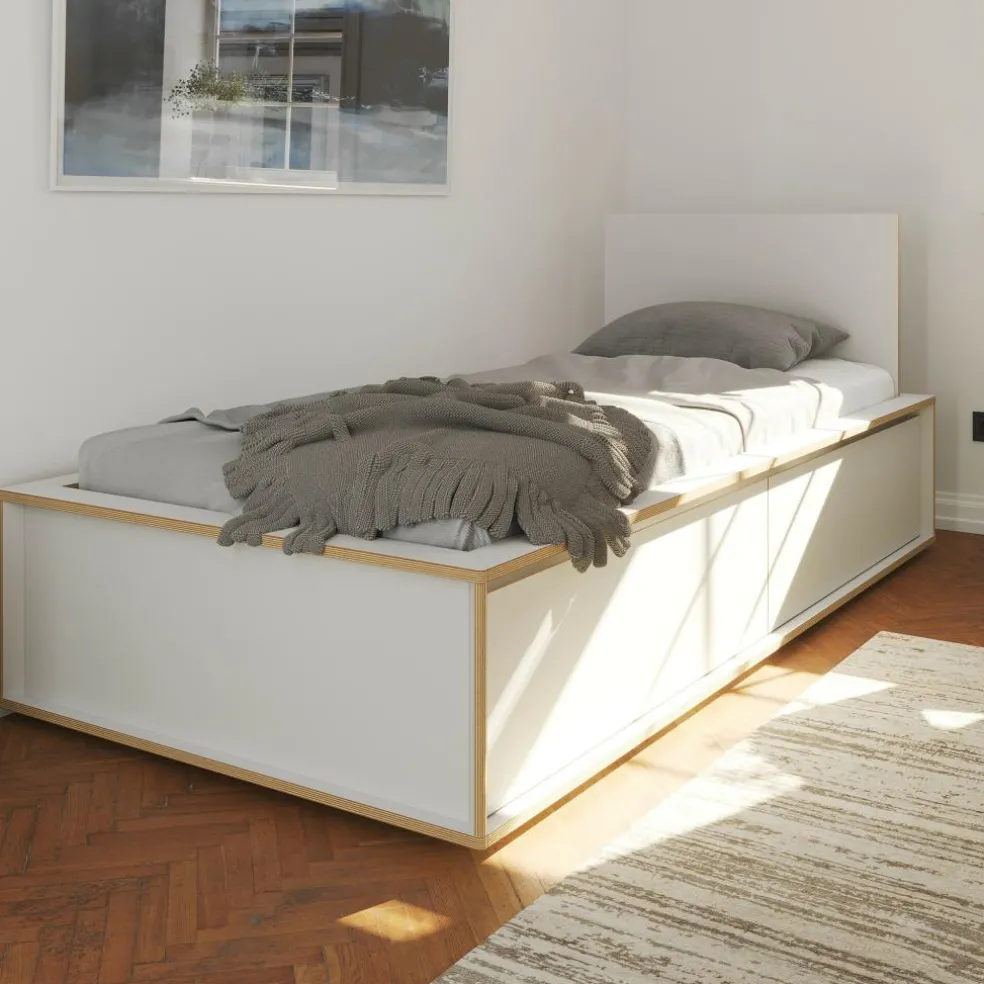 Spaze Einzelbett mit hohem Kopfteil 100x200cm