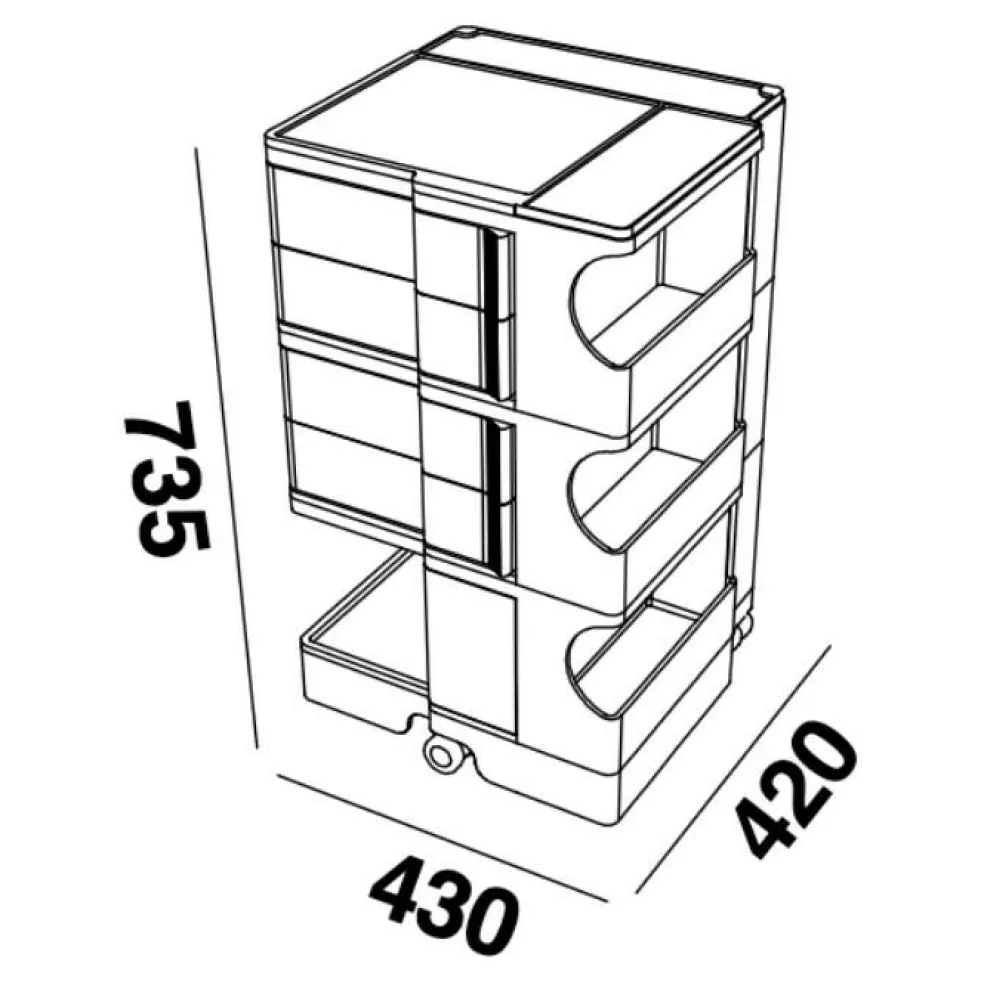 Special Edition Boby 3/4 Rollcontainer L