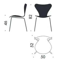 Special Edition Serie 7™ Stuhl lackiert Gestell verchromt