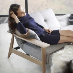 Splitback Frej Schlafsofa Eiche 232x99cm