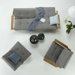 Splitback Frej Schlafsofa Eiche 232x99cm