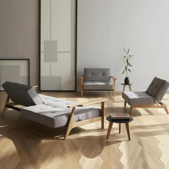 Splitback Frej Schlafsofa Eiche 232x99cm