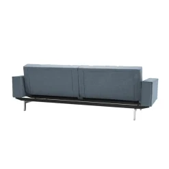 Splitback Schlafsofa mit Armlehnen Chrom 241x89cm
