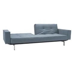 Splitback Schlafsofa mit Armlehnen Chrom 241x89cm