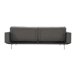 Splitback Schlafsofa mit Armlehnen Chrom 241x89cm