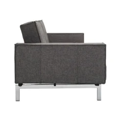 Splitback Schlafsofa mit Armlehnen Chrom 241x89cm