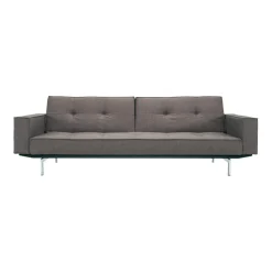 Splitback Schlafsofa mit Armlehnen Chrom 241x89cm