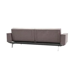 Splitback Schlafsofa mit Armlehnen Chrom 241x89cm