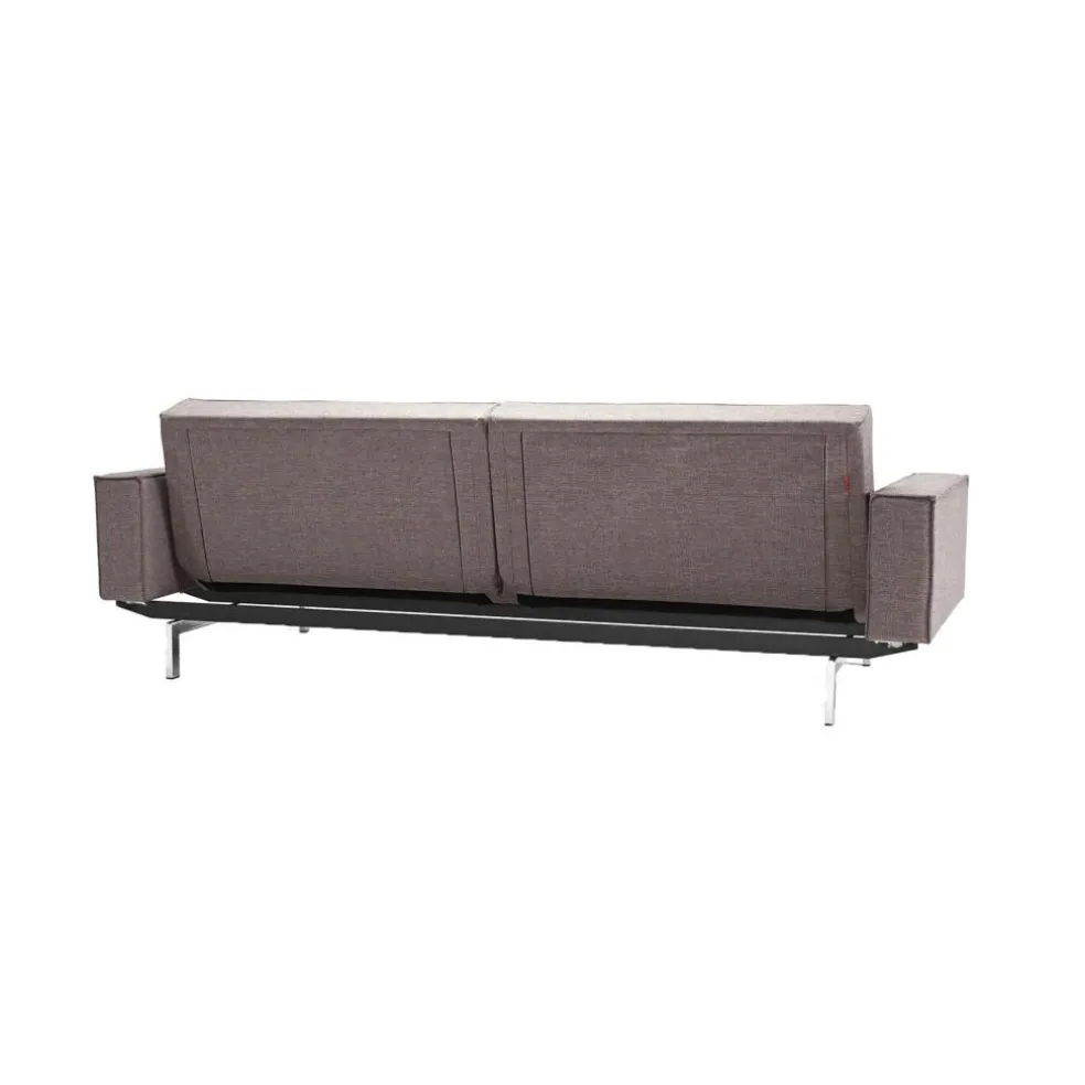 Splitback Schlafsofa mit Armlehnen Chrom 241x89cm