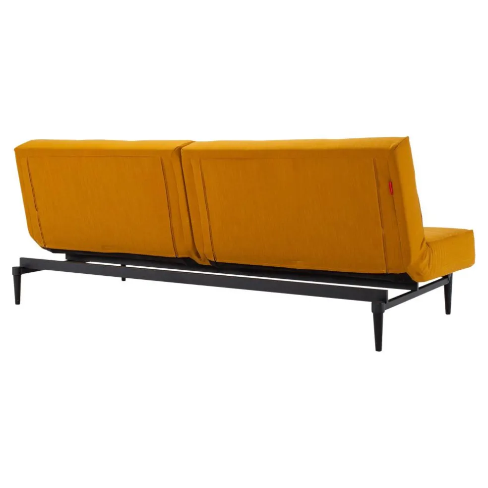 Splitback Styletto Schlafsofa Holz schwarz 210x91cm