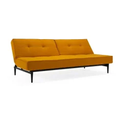Splitback Styletto Schlafsofa Holz schwarz 210x91cm