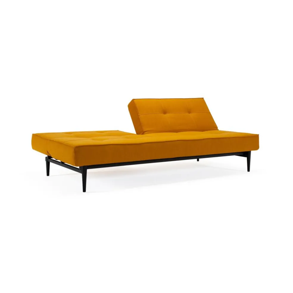 Splitback Styletto Schlafsofa Holz schwarz 210x91cm