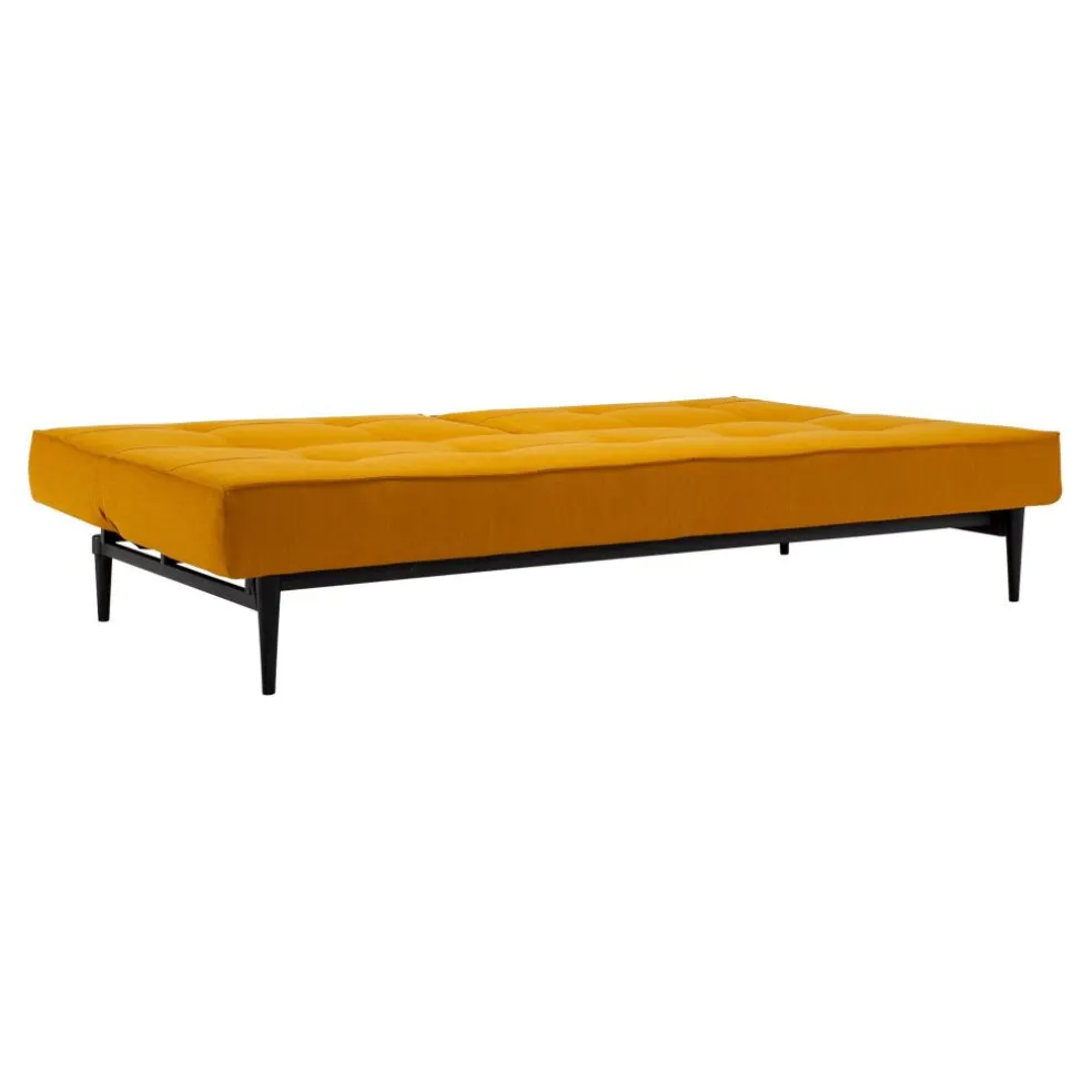 Splitback Styletto Schlafsofa Holz schwarz 210x91cm