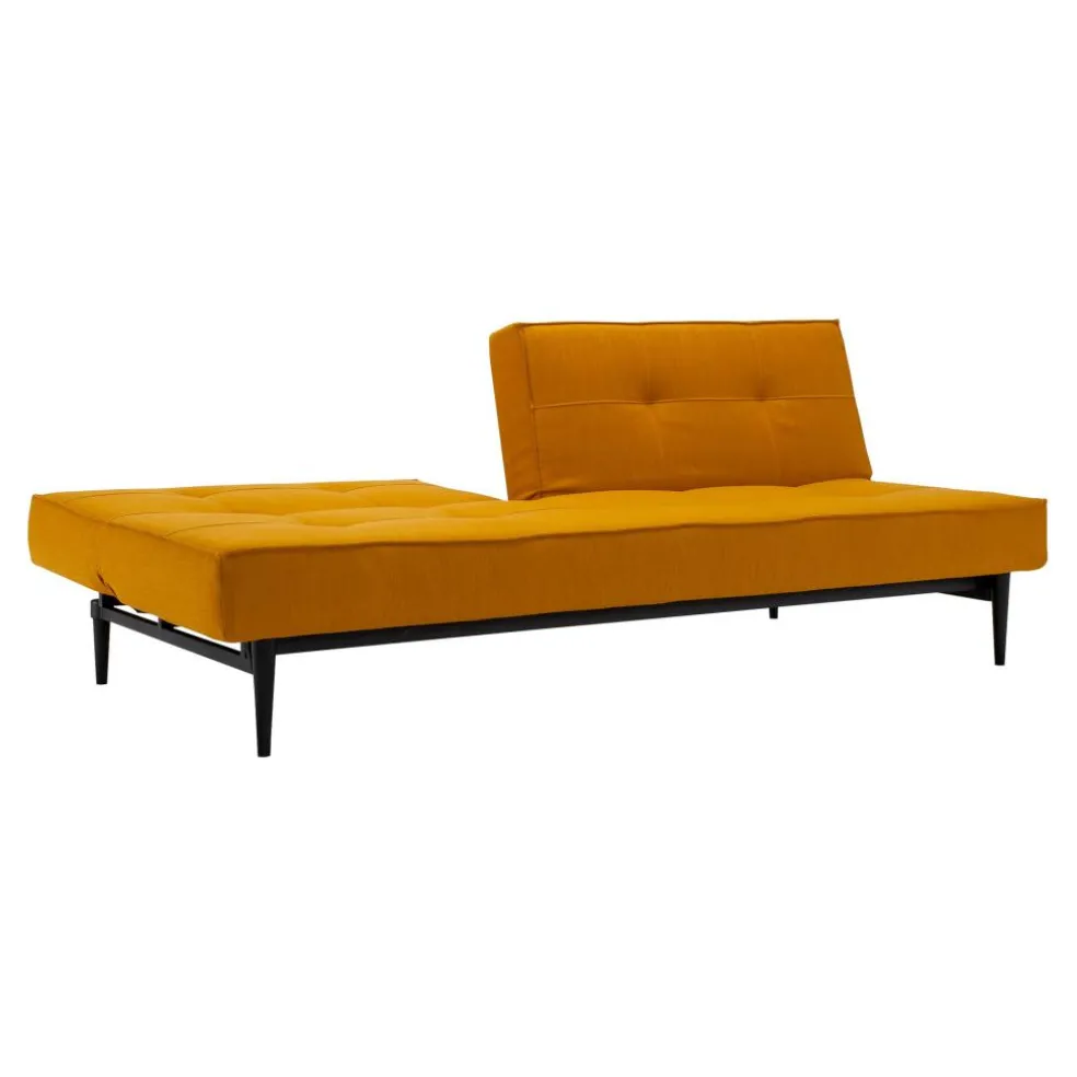 Splitback Styletto Schlafsofa Holz schwarz 210x91cm