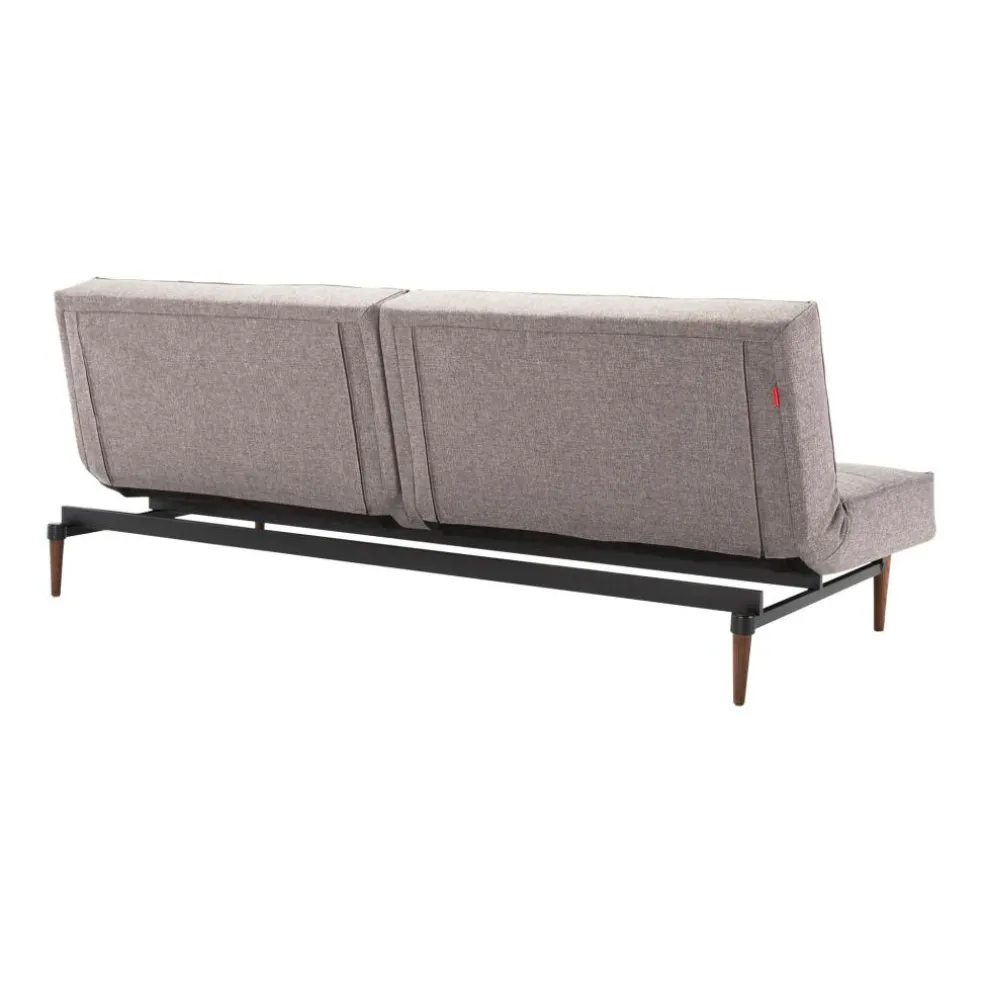 Splitback Styletto Schlafsofa Holz dunkel 210x91cm