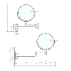 SPT 33 Wandkosmetikspiegel