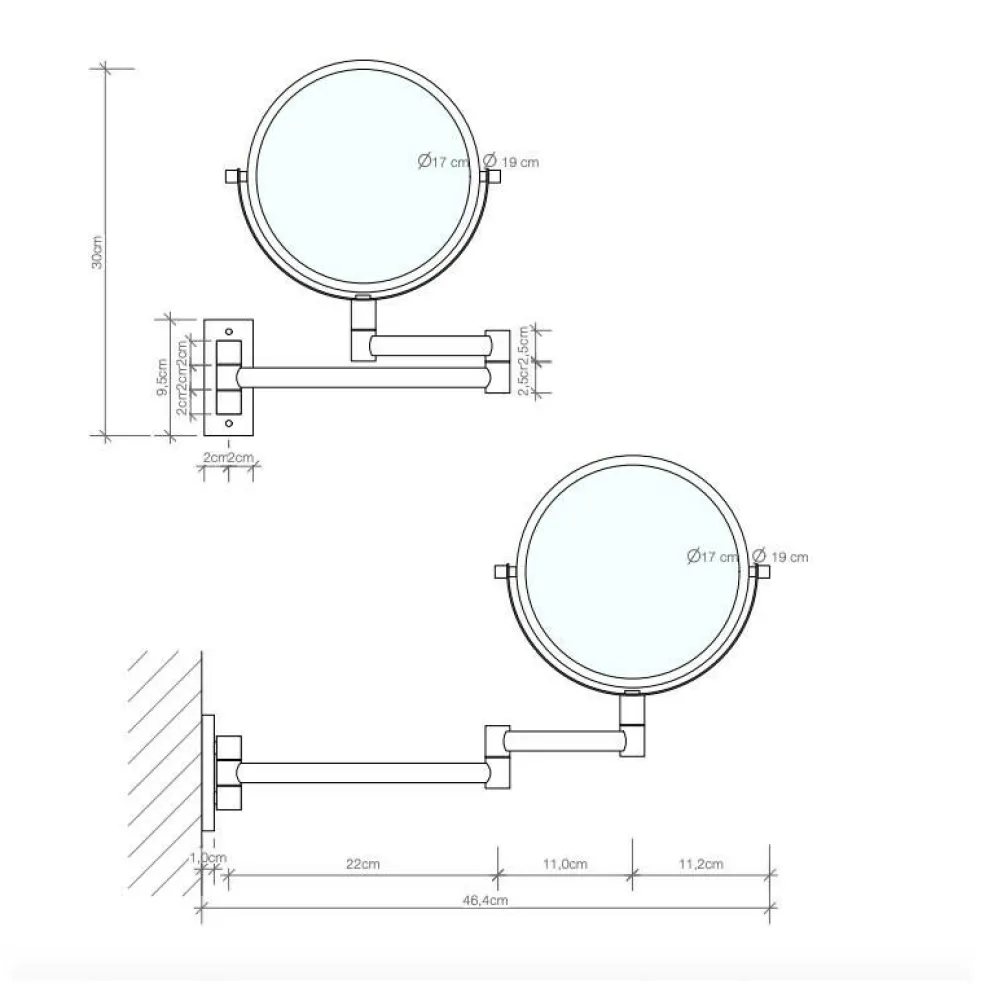 SPT 33 Wandkosmetikspiegel