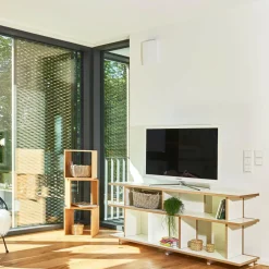 Stell TV Lowboard mit LED Leuchte 198x37,5x68cm