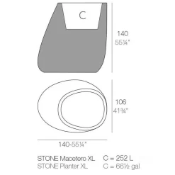 Stone 3 Pflanzgefäß