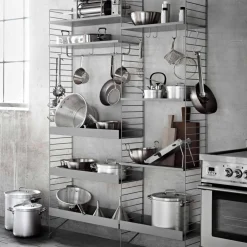 String System Regalboden niedrige Kante Tiefe 30cm Stahl