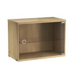 String System Vitrine mit Glasschwingtür 58x30cm