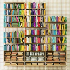 String System Vitrinenschrank mit Schiebtüren