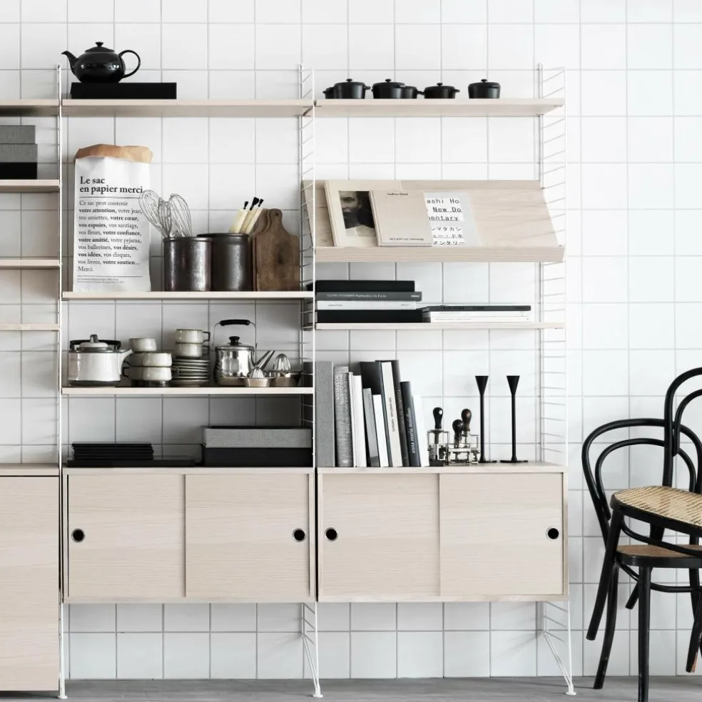 String System Zeitschriftenablage 58x30cm Holz