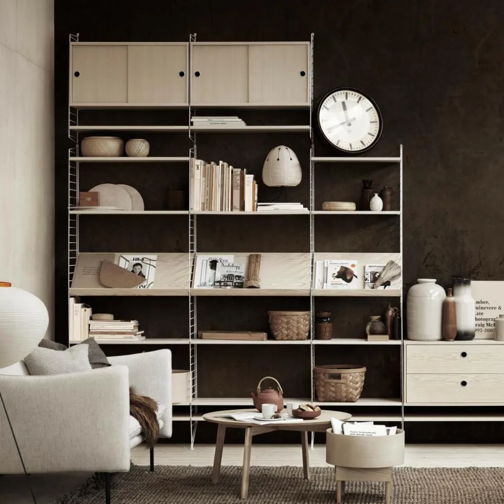 String System Zeitschriftenablage 58x30cm Holz