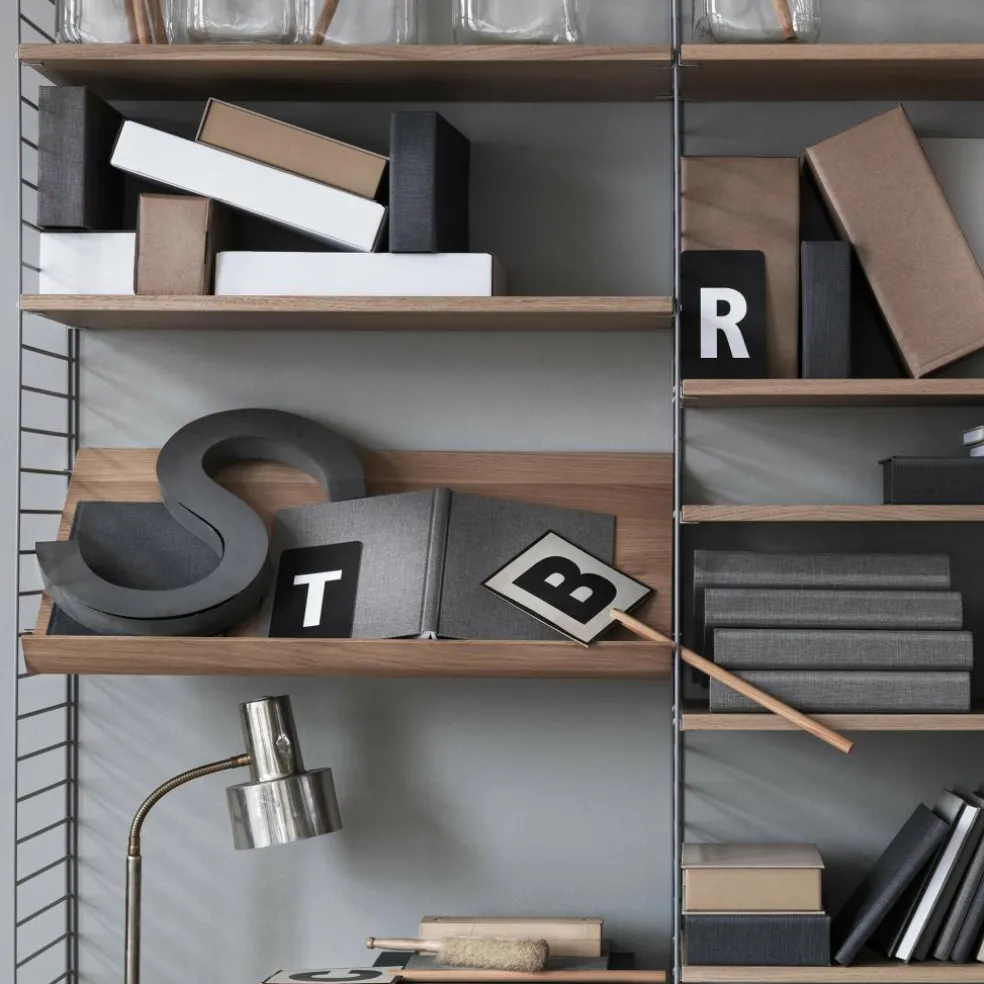 String System Zeitschriftenablage 58x30cm Holz