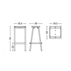 Taburete 8 Barhocker 75cm