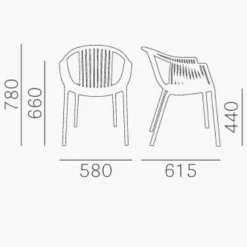 Tatami 306 Gartenarmlehnstuhl