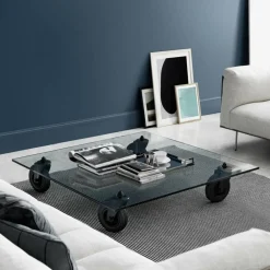 Tavolo Con Ruote Couchtisch 100x100cm