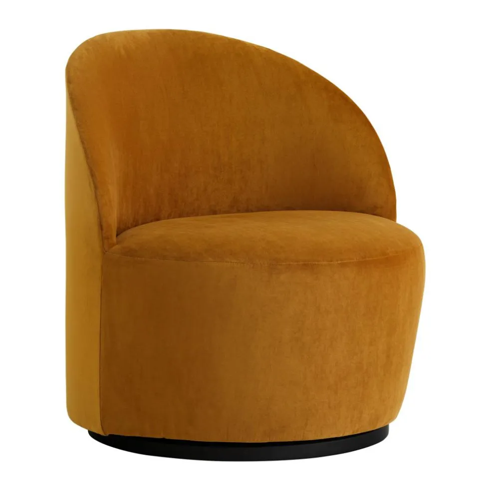 Tearoom Lounge Chair Samt drehbar