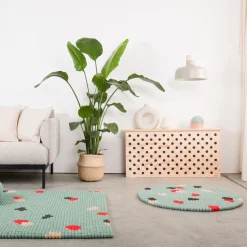 Terra Ocean Filzkugelteppich