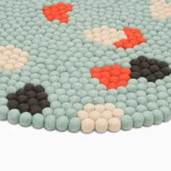 Terra Ocean Filzkugelteppich