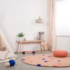 Terra Rose Filzkugelteppich