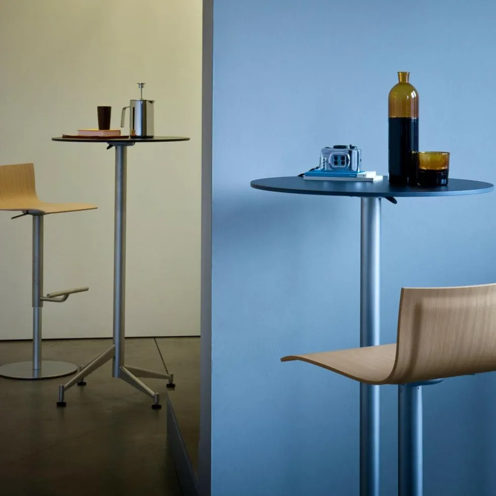 Thin S24 Barhocker Sitzfläche Eiche 54-79cm