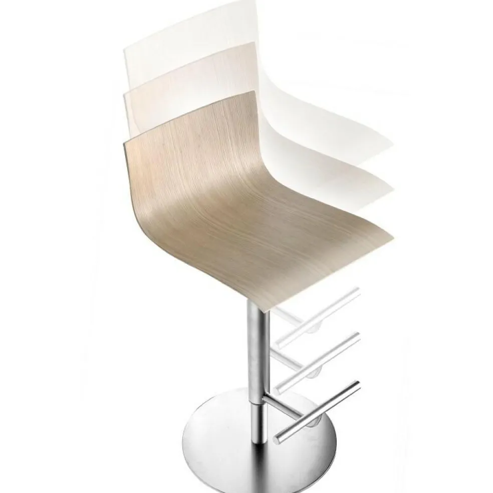 Thin S24 Barhocker Sitzfläche Eiche 54-79cm
