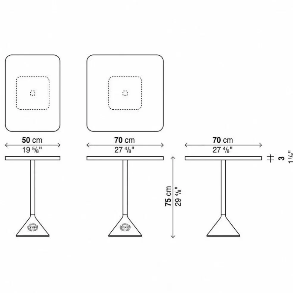 TNP Bistrotisch 70x50/70cm