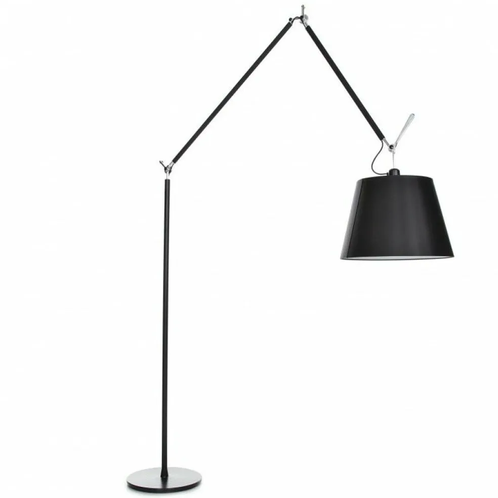 Tolomeo Mega Stehleuchte schwarz mit Dimmer